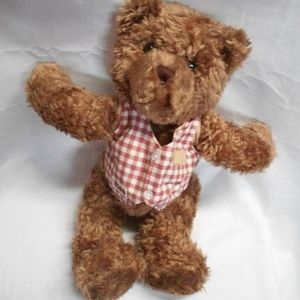 Mango Peekaboo Bear backpack 15 in tall Jointed Plush Stuffed Animal toy Brown